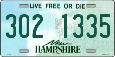 NH license plate 3021335