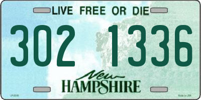 NH license plate 3021336