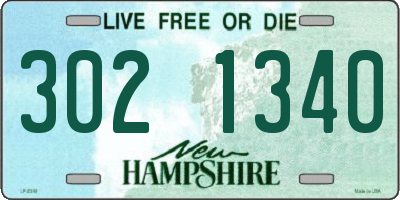 NH license plate 3021340