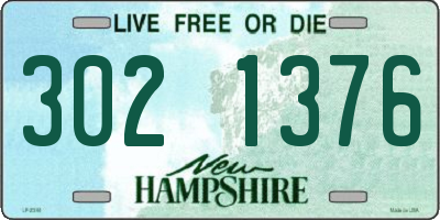 NH license plate 3021376