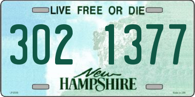 NH license plate 3021377