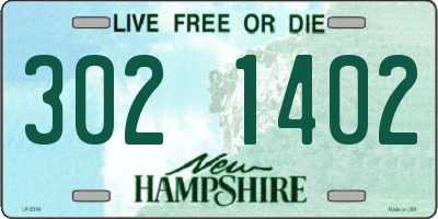 NH license plate 3021402