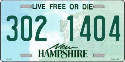 NH license plate 3021404