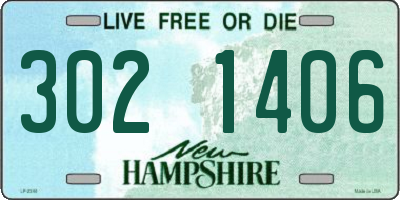 NH license plate 3021406