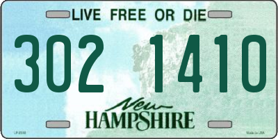 NH license plate 3021410