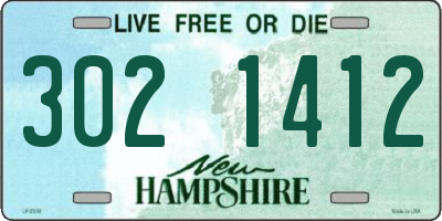 NH license plate 3021412