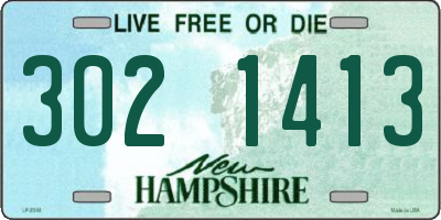 NH license plate 3021413
