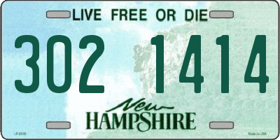 NH license plate 3021414