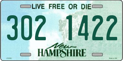 NH license plate 3021422