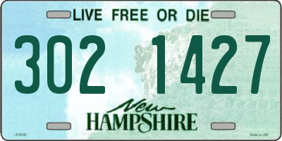 NH license plate 3021427