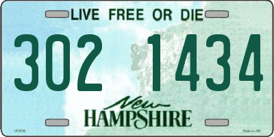 NH license plate 3021434