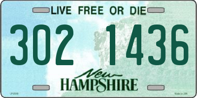 NH license plate 3021436