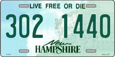 NH license plate 3021440