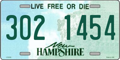 NH license plate 3021454