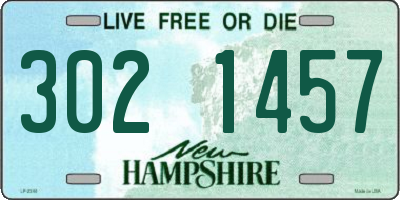 NH license plate 3021457