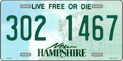 NH license plate 3021467
