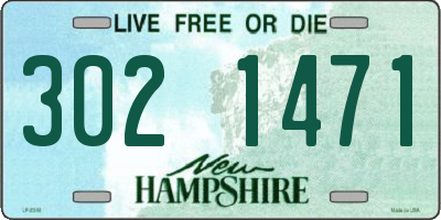 NH license plate 3021471