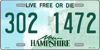 NH license plate 3021472