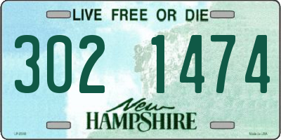 NH license plate 3021474