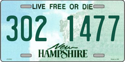 NH license plate 3021477