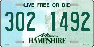 NH license plate 3021492