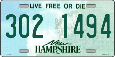 NH license plate 3021494