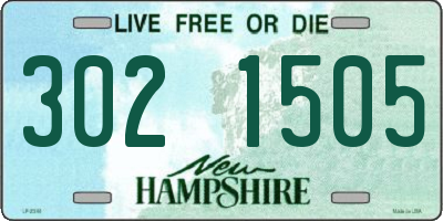 NH license plate 3021505