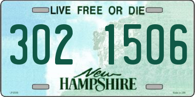NH license plate 3021506