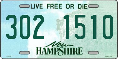 NH license plate 3021510
