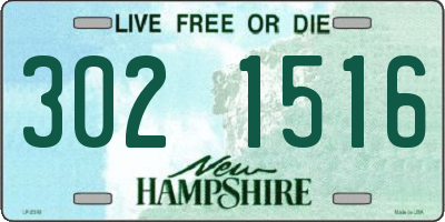 NH license plate 3021516