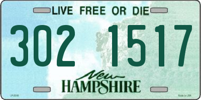 NH license plate 3021517