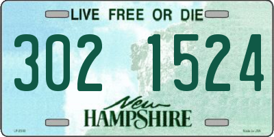 NH license plate 3021524