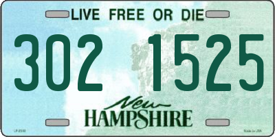 NH license plate 3021525