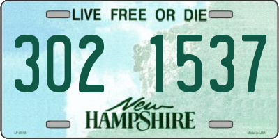 NH license plate 3021537