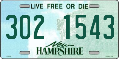 NH license plate 3021543
