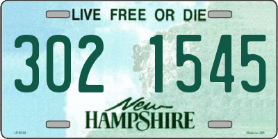 NH license plate 3021545