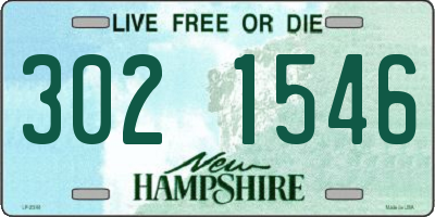 NH license plate 3021546