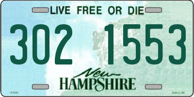 NH license plate 3021553