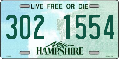 NH license plate 3021554
