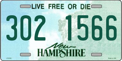 NH license plate 3021566