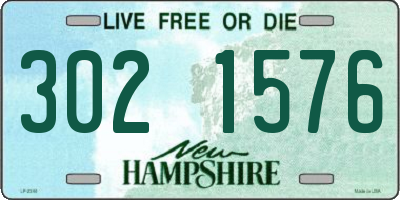 NH license plate 3021576