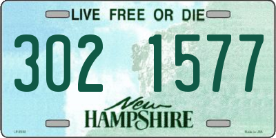 NH license plate 3021577