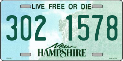 NH license plate 3021578