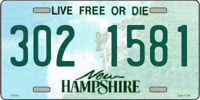 NH license plate 3021581