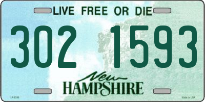NH license plate 3021593