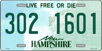 NH license plate 3021601