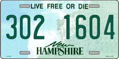 NH license plate 3021604