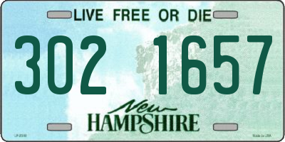 NH license plate 3021657
