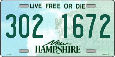 NH license plate 3021672