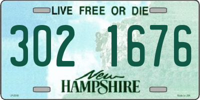 NH license plate 3021676